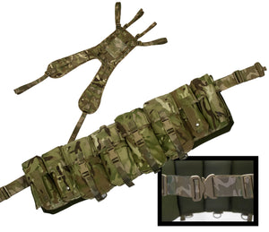 Special Forces Airborne Webbing Set w/ Cobra Buckle (Yoke + 4 Pocket Belt)